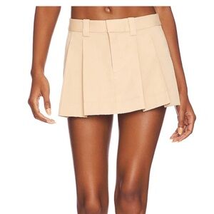 L’Academie Tan Pleated Skirts